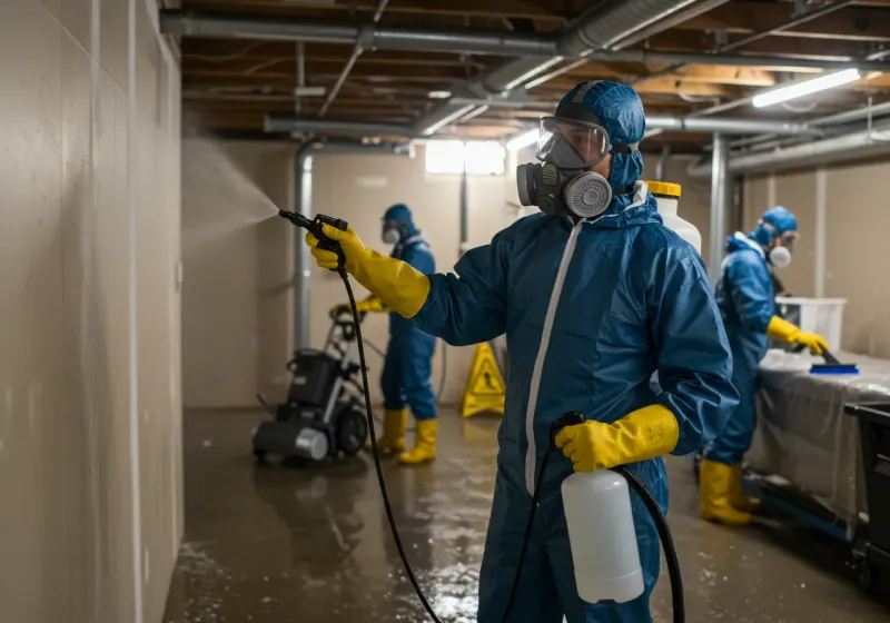 Basement Sanitization and Antimicrobial Treatment process in Pleasant Hill, OH