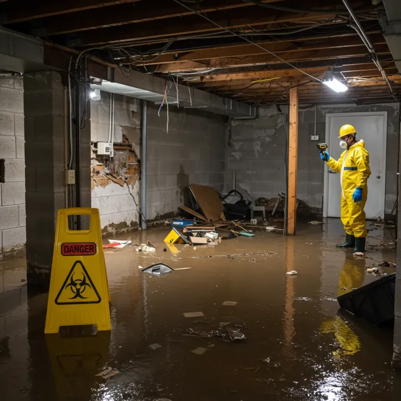 Flooded Basement Electrical Hazard in Pleasant Hill, OH Property